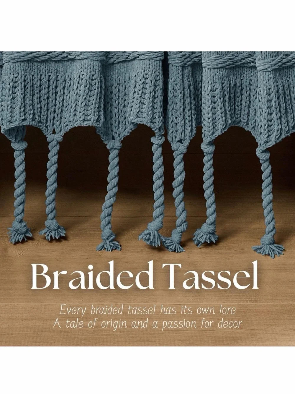 Boho Knitted🧶Chenille Throw Twin Size Blanket w Tassels Lightweight All-Season S